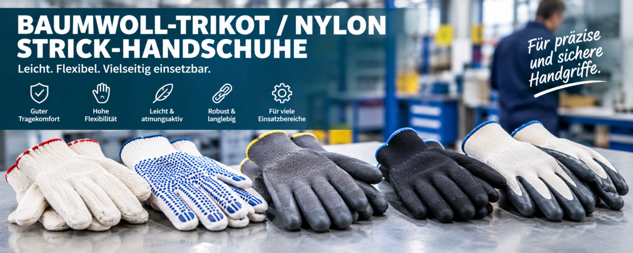 Kategorie: Baumwoll-Trikot-Nylon-Strick-Handschuhe
