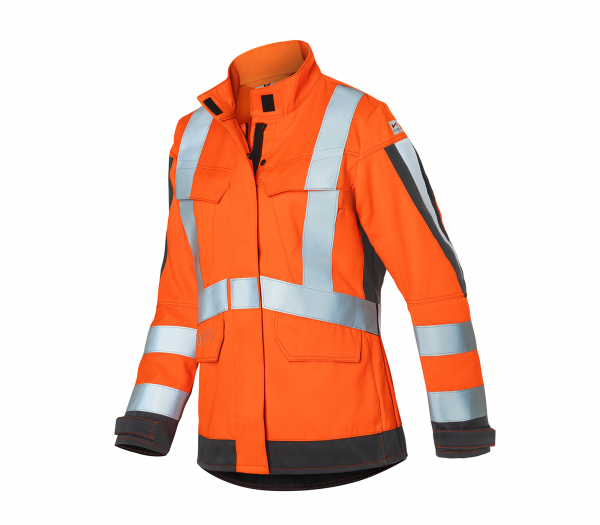 KÜBLER- Damenjacke, PROTECTIQ HIGH VIS, arc1, PSA 3, ca. 260 g/m², warnorange, anthrazit