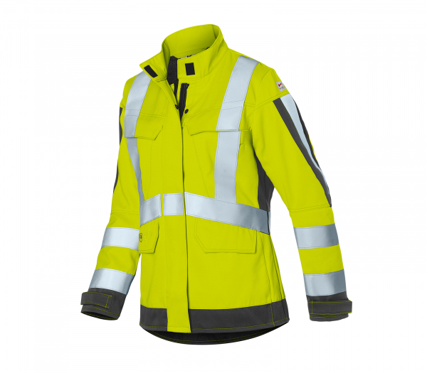 KÜBLER- Damenjacke, PROTECTIQ HIGH VIS, arc2, PSA 3, ca. 320 g/m², warngelb, anthrazit