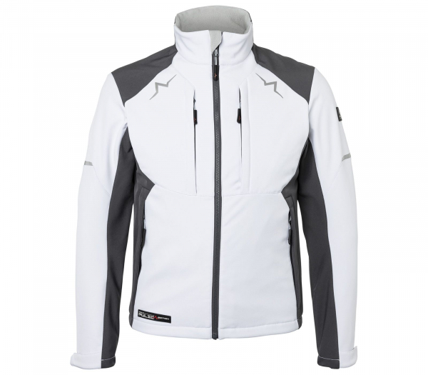 KÜBLER-PULSE Softshell Jacke Herren, 320 g/m², weiß/anthrazit