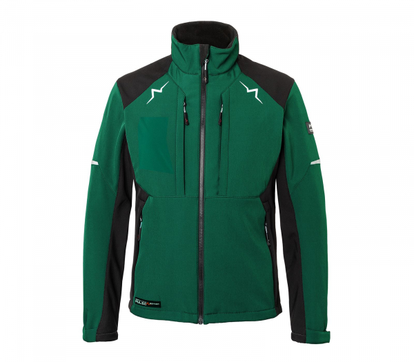 KÜBLER-PULSE Softshell Jacke Herren, 320 g/m², moosgrün/schwarz