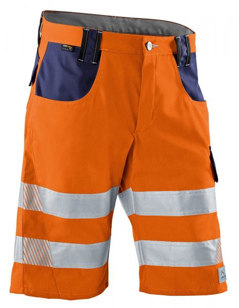 KÜBLER-Warnschutz, REFLECTIQ Shorts, warnorange / dunkelblau