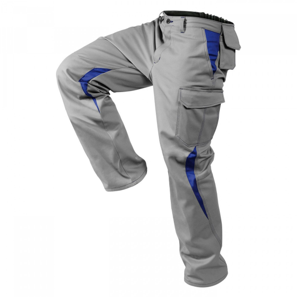 KÜBLER-IMAGE DRESS NEW DESIGN Hose LIGHT, 240 g/m², mittelgrau/kornblau