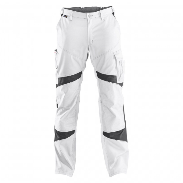 KÜBLER-Workwear, Activiq-Arbeits-Berufs-Bund-Hose, High, ca. 270g/m², weiß/anthrazit