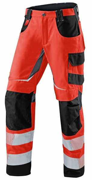KÜBLER-Warnschutz, REFLECTIQ Sommerhose, warnrot / schwarz