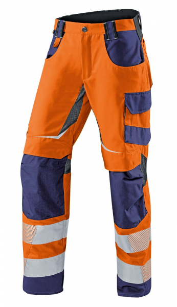 KÜBLER-Warnschutz, REFLECTIQ Sommerhose, warnorange / dunkelblau