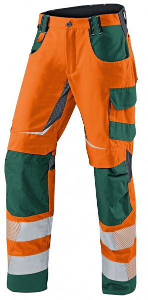 KÜBLER-Warnschutz, REFLECTIQ Sommerhose, warnorange / moosgrün
