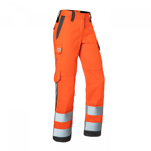 KÜBLER- Damenhose, PROTECTIQ HIGH VIS, arc1, PSA 3, ca. 260 g/m², warnorange/ anthrazit