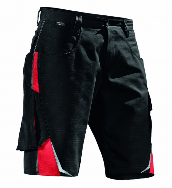 KÜBLER-Workwear, Arbeits-Berufs-Shorts PULSSCHLAG schwarz/mittelrot