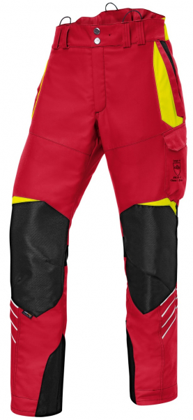KÜBLER-PSA-Forst-Schutz, FOREST-Schnittschutzhose, 270 g/m², rot/warngelb