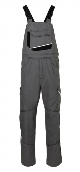 KÜBLER ICONIQ cotton Latzhose, anthrazit/schwarz
