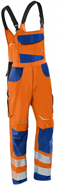 KÜBLER-Warnschutz, REFLECTIQ Latzhose, warnorange / kornblau