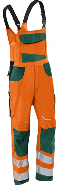 KÜBLER-Warnschutz, REFLECTIQ Latzhose, warnorange / moosgrün