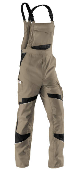 KÜBLER-Workwear, Activiq-Latzhose, ca. 270g/m², sandbraun/schwarz