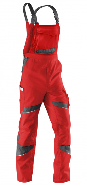 KÜBLER-ACTIVIQ Cotton-Latzhose High PSA 2, mittelrot/anthrazit