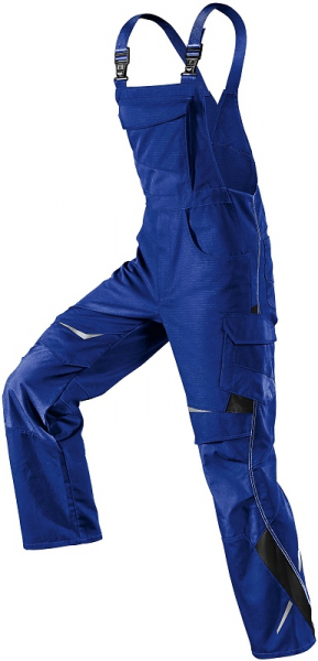 KÜBLER-Workwear, Arbeits-Berufs-Latz-Hose, PULSSCHLAG kornblau/schwarz