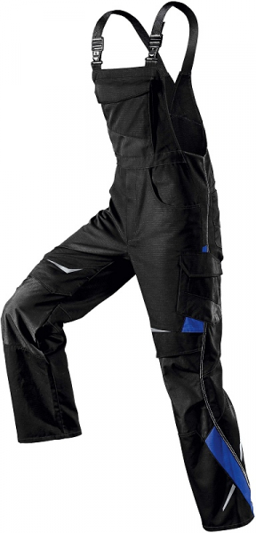 KÜBLER-Workwear, Arbeits-Berufs-Latz-Hose, PULSSCHLAG schwarz/kornblau