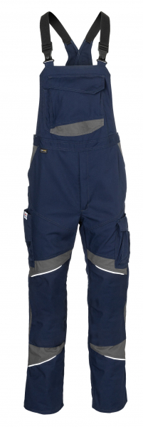 KÜBLER-Workwear, Activiq Cotton+, Latzhose, ca. 305g/m², dunkelblau/anthrazit