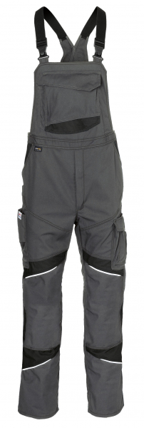 KÜBLER-Workwear, Activiq Cotton+, Latzhose, ca. 305g/m², anthrazit/schwarz
