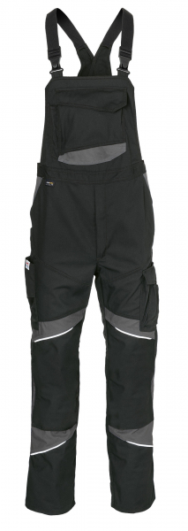 KÜBLER-Workwear, Activiq Cotton+, Latzhose, ca. 305g/m², schwarz/anthrazit