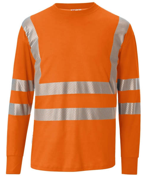 KÜBLER-Warnschutz, REFLECTIQ Langarmshirt, PSA 2, ca.180g/m², warnorange