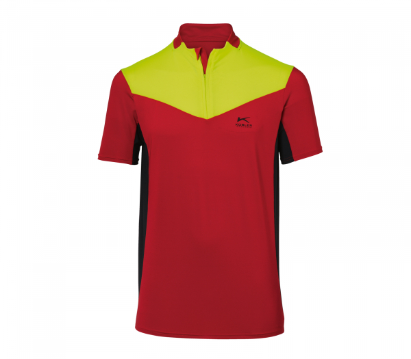 KÜBLER-FOREST-Funktionsshirt, rot/warngelb