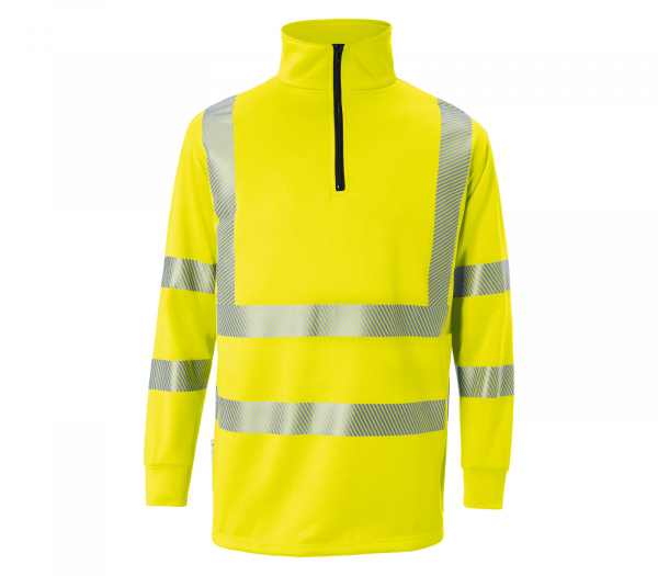 KÜBLER-Zip-Sweatshirt REFLECTIQ, PSA 2, ca. 310 g/m², warngelb