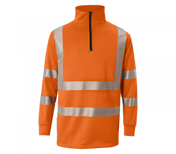 KÜBLER-Zip-Sweatshirt REFLECTIQ, PSA 2, ca. 310 g/m², warnorange