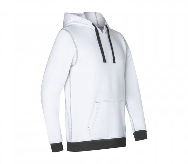 KÜBLER-PULSE HANDCRAFT Hoodie, ca. 300 g/m², weiß/anthrazit