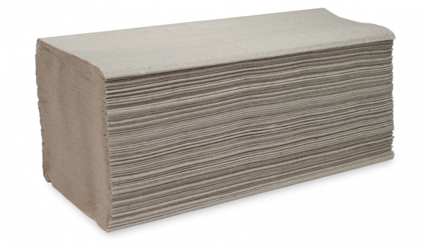 ZVG-Falthandtücher, natur, 1-lagig, VE: 5.000 Tücher (20x250)