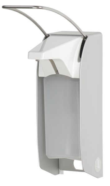 ZVG-Seifen- u. Desinfektionsmittelspender mit ALU-Gehäuse, 500 ml
