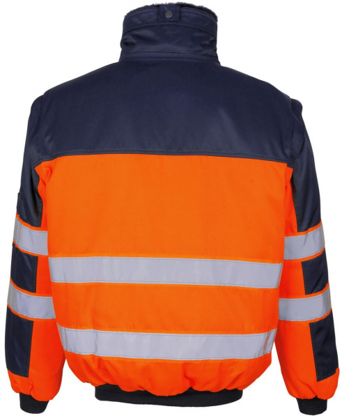 MASCOT-Workwear, Warnschutz-Multifunktionsjacke, Livigno, 300 g/m², orange/marine
