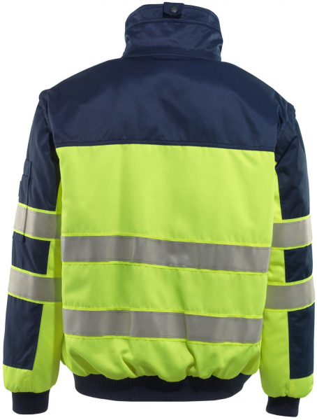 MASCOT-Workwear, Warnschutz-Multifunktionsjacke, Livigno, 300 g/m², gelb/marine
