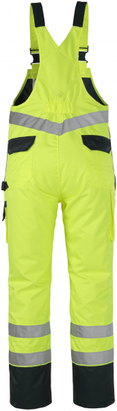 MASCOT-Workwear, Warnschutz-Überziehlatzhose, Wels, 240 g/m², gelb/marine