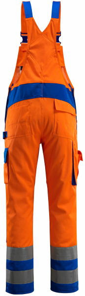 MASCOT-Warnschutz, Warn-Latzhose, Barras, 290 g/m², orange/kornblau