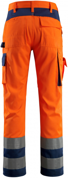 MASCOT-Workwear, Warnschutz-Arbeits-Berufs-Bund-Hose, OLINDA, MG290, orange/marine