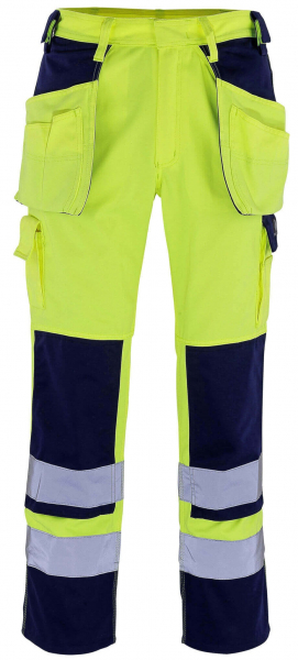MASCOT-Workwear, Warnschutz-Bundhose, Almas, 90 cm, 310 g/m², gelb/marine
