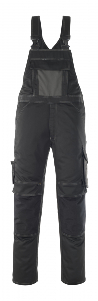 MASCOT-Workwear, Arbeits-Berufs-Latz-Hose, Leipzig, 76 cm, 340 g/m², schwarz/dunkelanthrazit