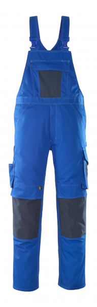 MASCOT-Workwear, Arbeits-Berufs-Latz-Hose, Leipzig, 76 cm, 340 g/m², kornblau/schwarzblau
