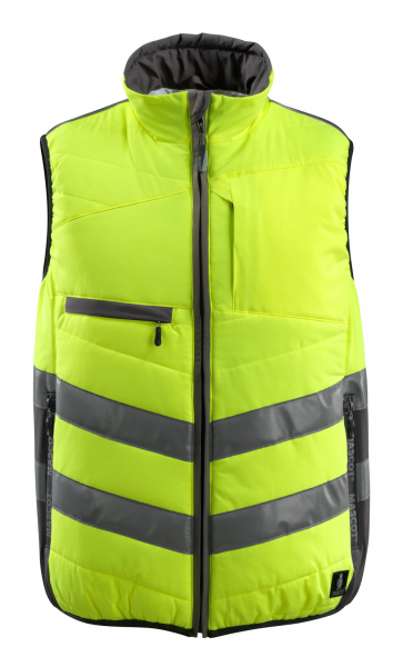 MASCOT-Workwear, Warnschutz-Thermoweste, Grimsby, 115 g/m², gelb/dunkelanthrazit