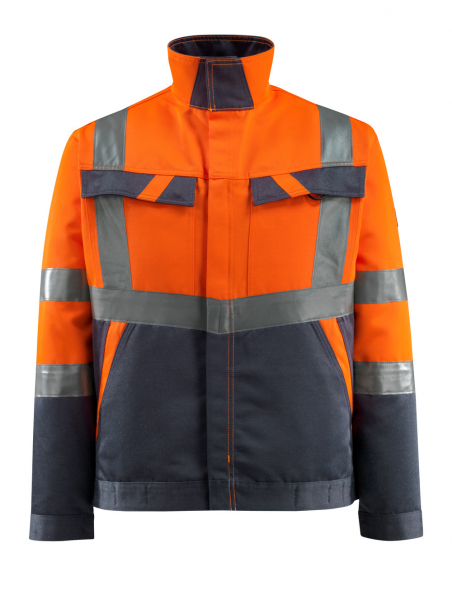 MASCOT-Workwear, Warnschutz-Jacke, Forster, 285 g/m², orange/schwarzblau