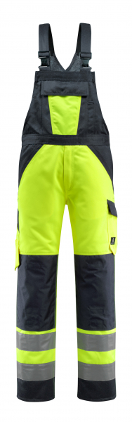 MASCOT-Workwear, Warnschutz-Latzhose, Gosford, 76 cm, 285 g/m², gelb/schwarzblau