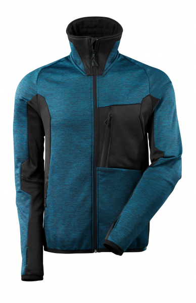 MASCOT-Workwear, Kälteschutz, Fleecepullover, mit Reißverschluss, 260 g/m², dunkelpetroleum/schwarz
