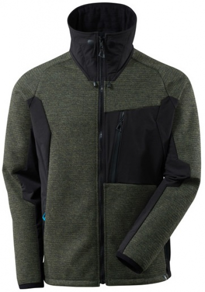 MASCOT-Workwear, Kälteschutz, Strickjacke, mit Membran, 460 g/m², moosgrün/schwarz