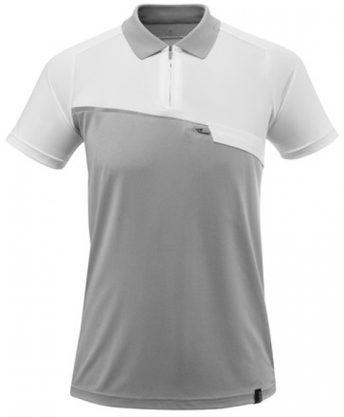 MASCOT-Worker-Shirts, Polo-Shirt, 160 g/m², grau-meliert/weiß