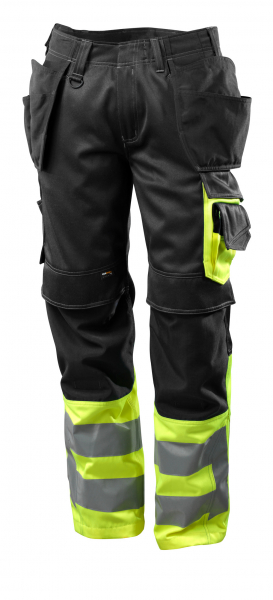 MASCOT-Workwear, Warnschutz-Hose, Lg. 82 cm, 290 g/m², schwarz/gelb
