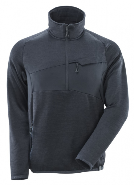 MASCOT-Workwear, Kälteschutz, Fleecepullover mit kurzem Reißverschluss, 260 g/m², schwarzblau