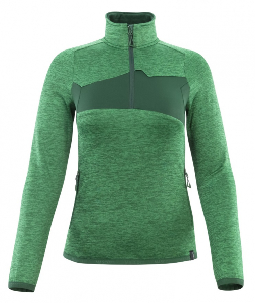 MASCOT-Workwear, Kälteschutz, Damen-Fleecepullover mit kurzem Reißverschluss, 260 g/m², grasgrün/grün