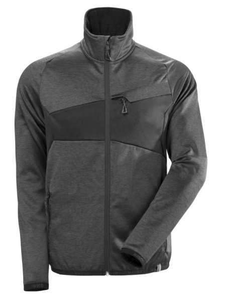 MASCOT-Workwear, Kälteschutz, Fleecepullover mit Reißverschluss, 260 g/m², dunkelanthrazit/schwarz