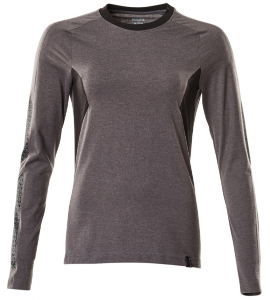 MASCOT-Worker-Shirts, Damen-T-Shirt, langarm, 195 g/m², dunkelanthrazit/schwarz